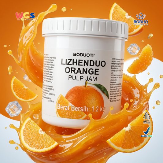 Boduo Lizhenduo Orange Pulp Jam 1.2kg - Selai Jeruk Pulp untuk Minuman Cafe
