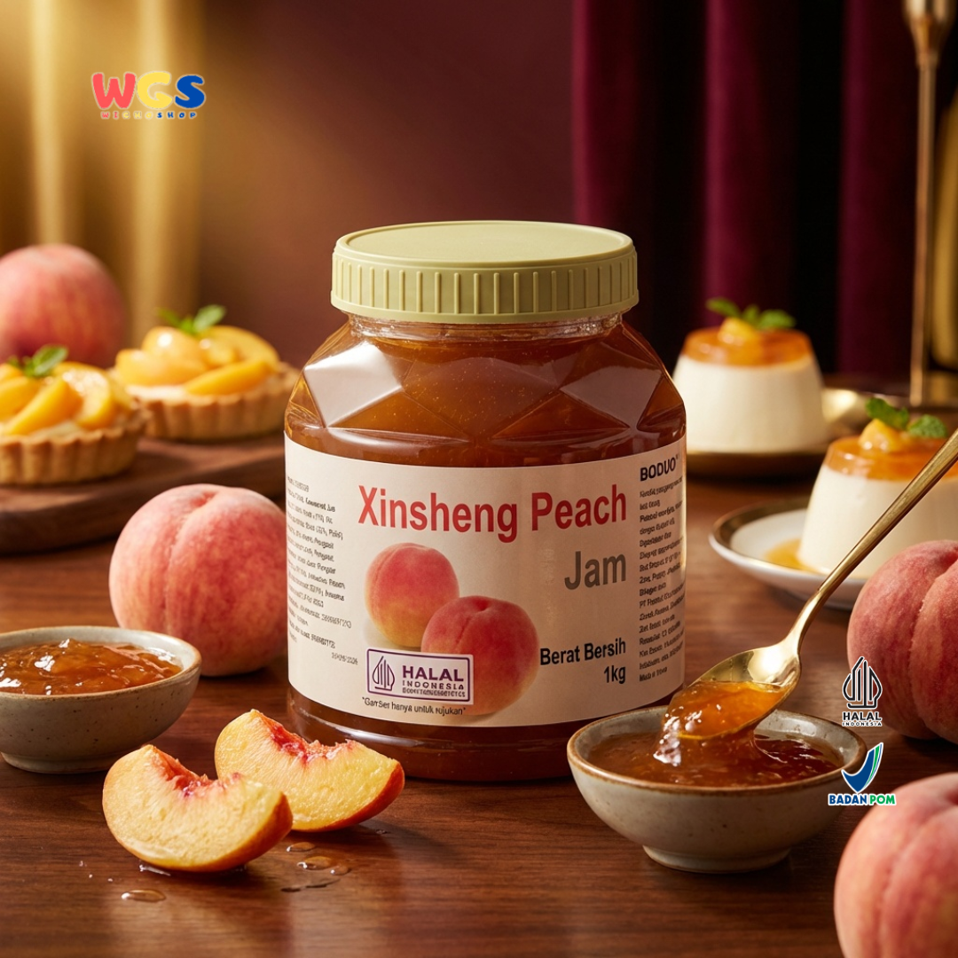 BODUO Xinsheng Peach Jam 1kg – Peach Jam for Trendy Drinks
