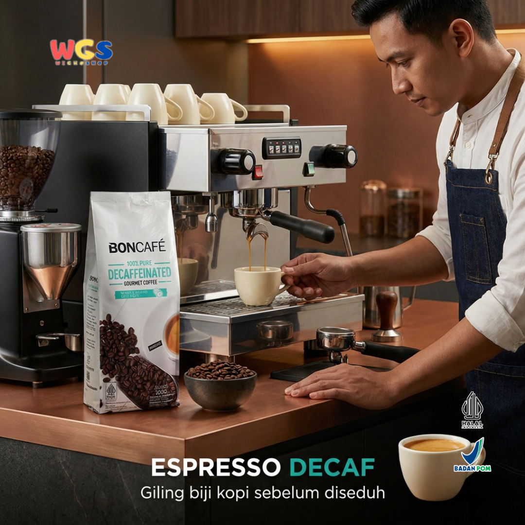 Boncafe Kopi Arabika Decaf 200g - Biji Kopi Utuh Whole Beans
