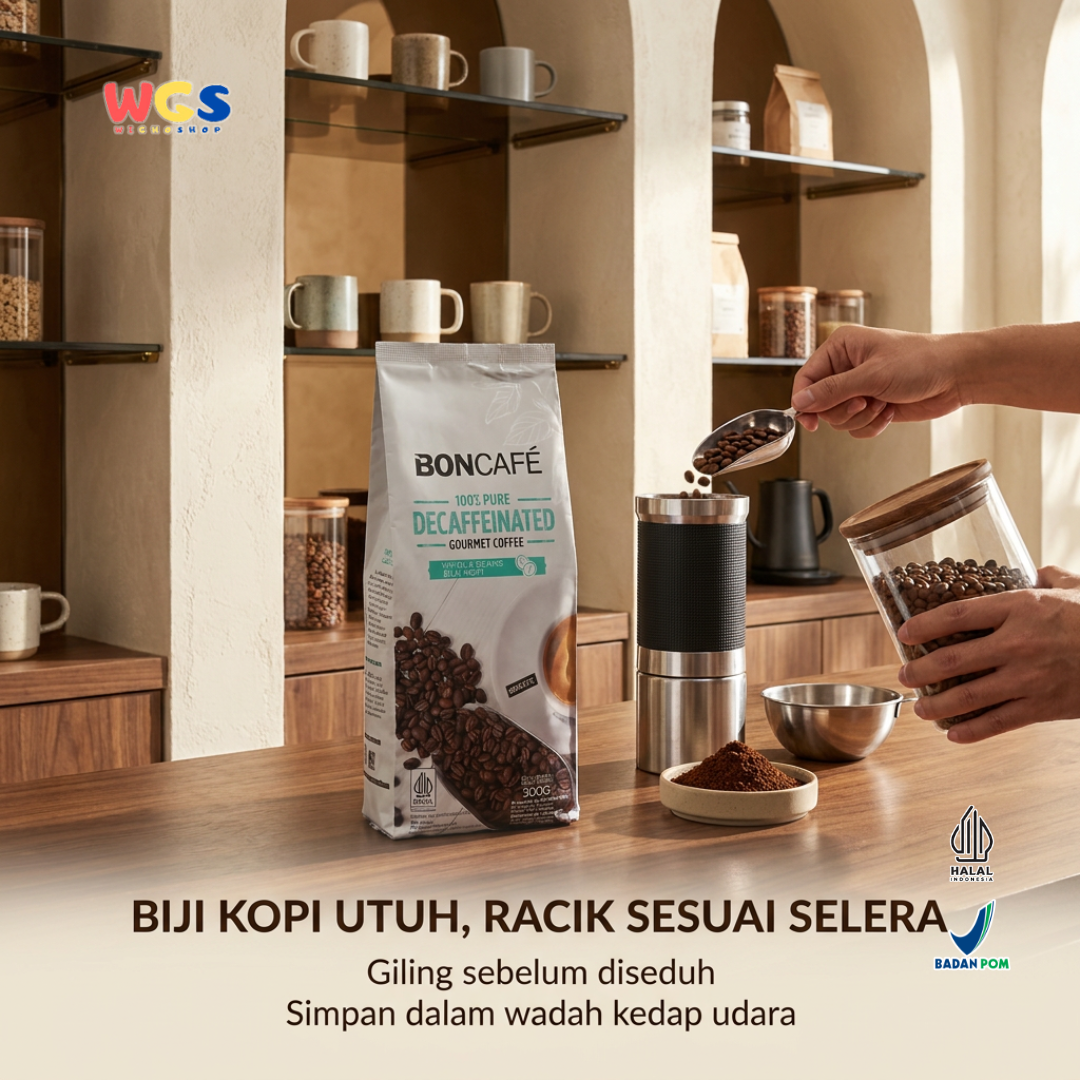 Boncafe Kopi Arabika Decaf 200g - Biji Kopi Utuh Whole Beans