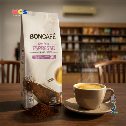 Boncafe Kopi Bubuk Arabika Espresso 200g - Ground Coffee Gourmet French Press Drip Coffee Kopi Hitam Susu