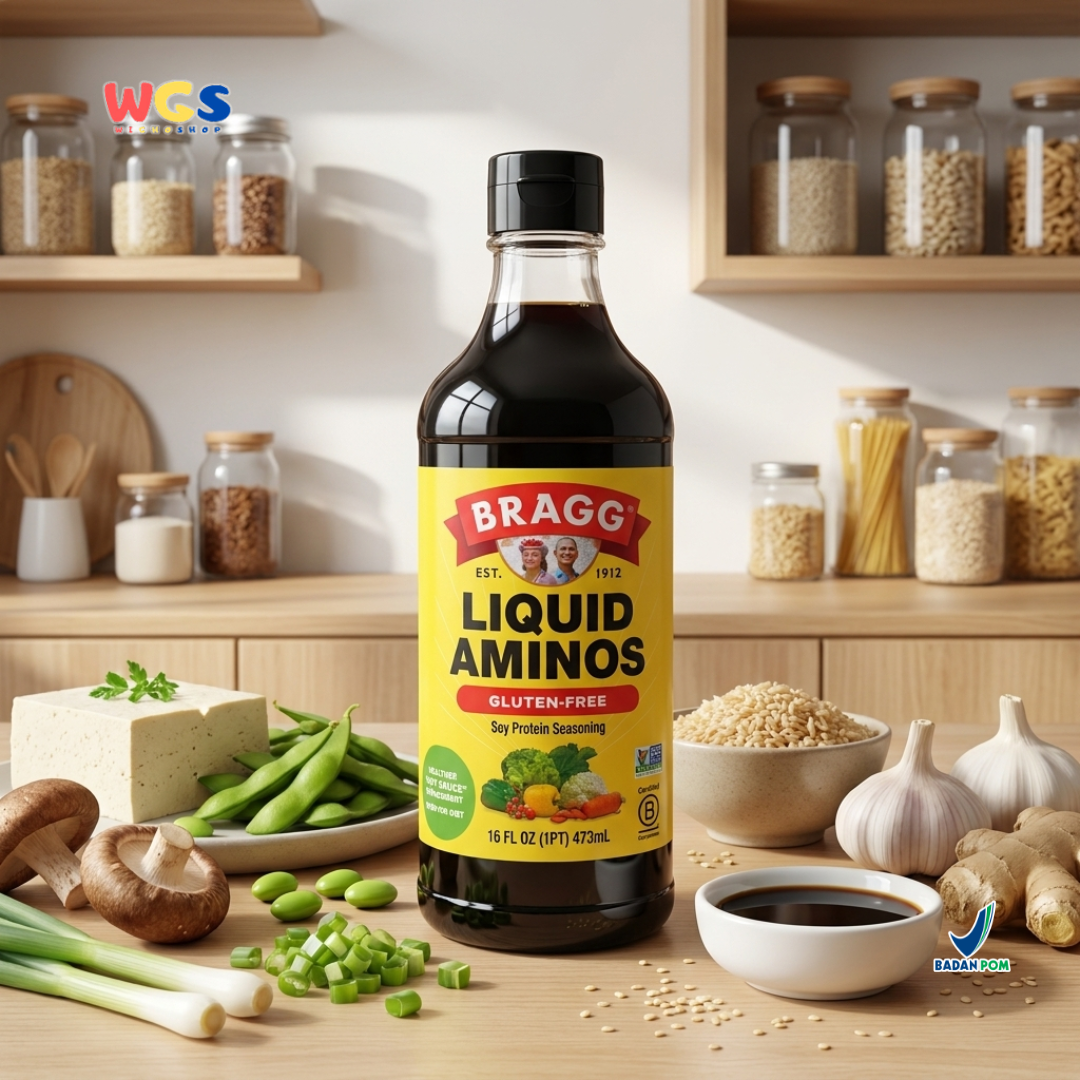 Bragg Liquid Aminos Gluten-Free 473ml – Non-GMO Soy Sauce, a Healthy Soy Sauce Substitute