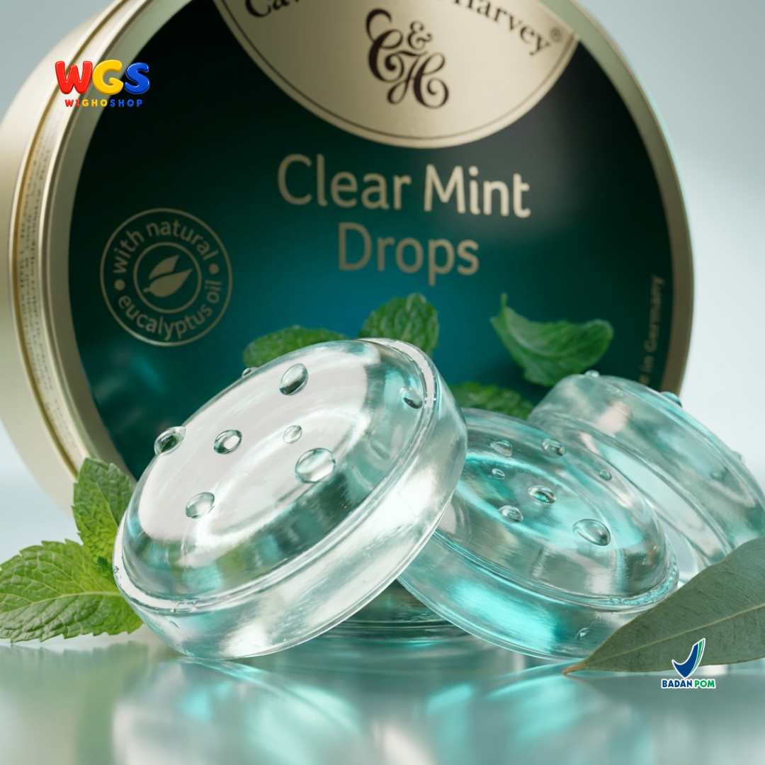 Cavendish & Harvey Clear Mint Drops 200g - Permen Mint Segar, Dingin & Menyegarkan