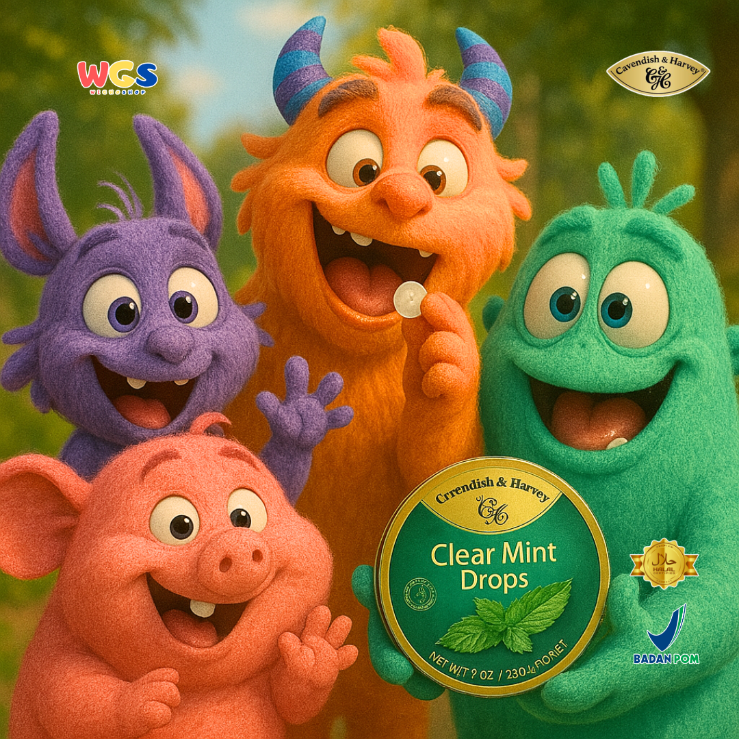 Cavendish & Harvey Clear Mint Drops 200g - Fresh, Cool & Refreshing Mint Candy