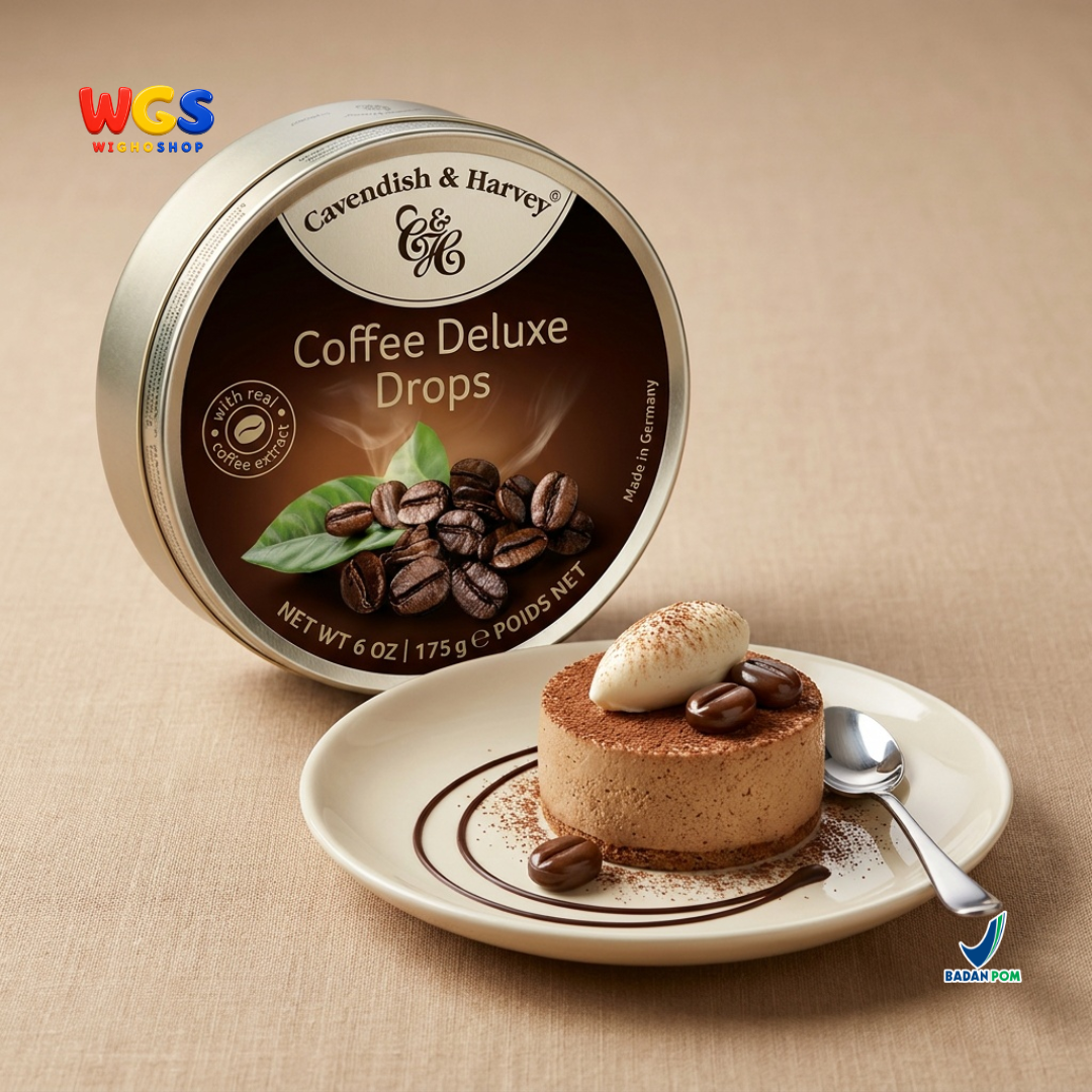 Cavendish & Harvey Coffee Deluxe Drops 175g - Permen Keras Rasa Kopi Ekstrak Kopi Asli Kaleng Jerman Coffee Candy