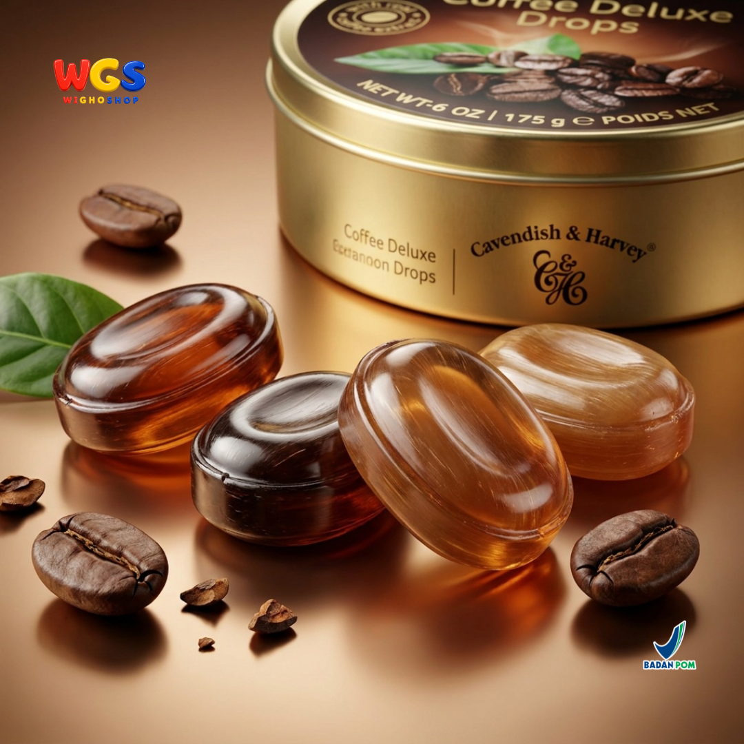 Cavendish & Harvey Coffee Deluxe Drops 175g - Permen Keras Rasa Kopi Ekstrak Kopi Asli Kaleng Jerman Coffee Candy