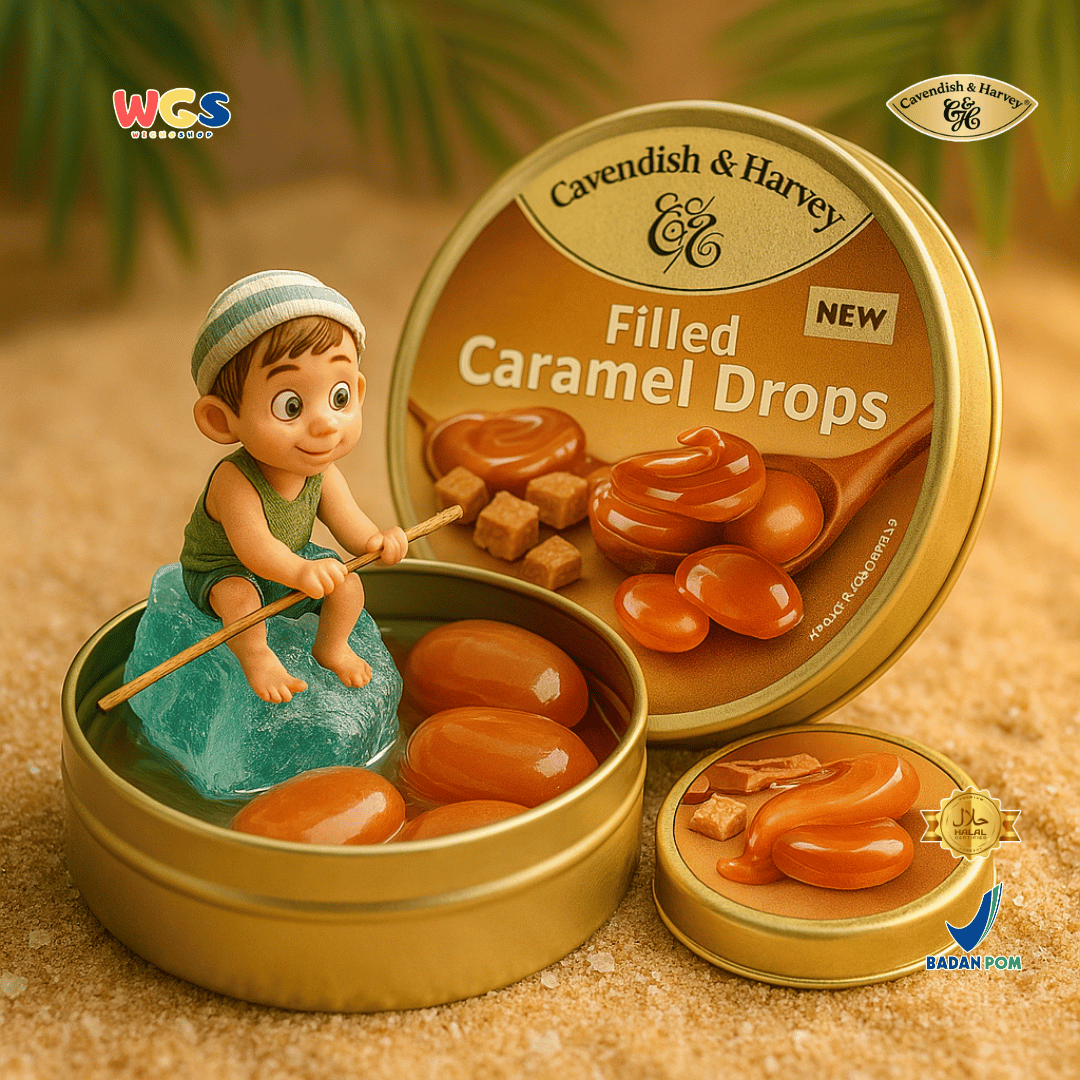 Cavendish & Harvey Filled Caramel Drops 130g - Delicious & Creamy Caramel-Filled Candy