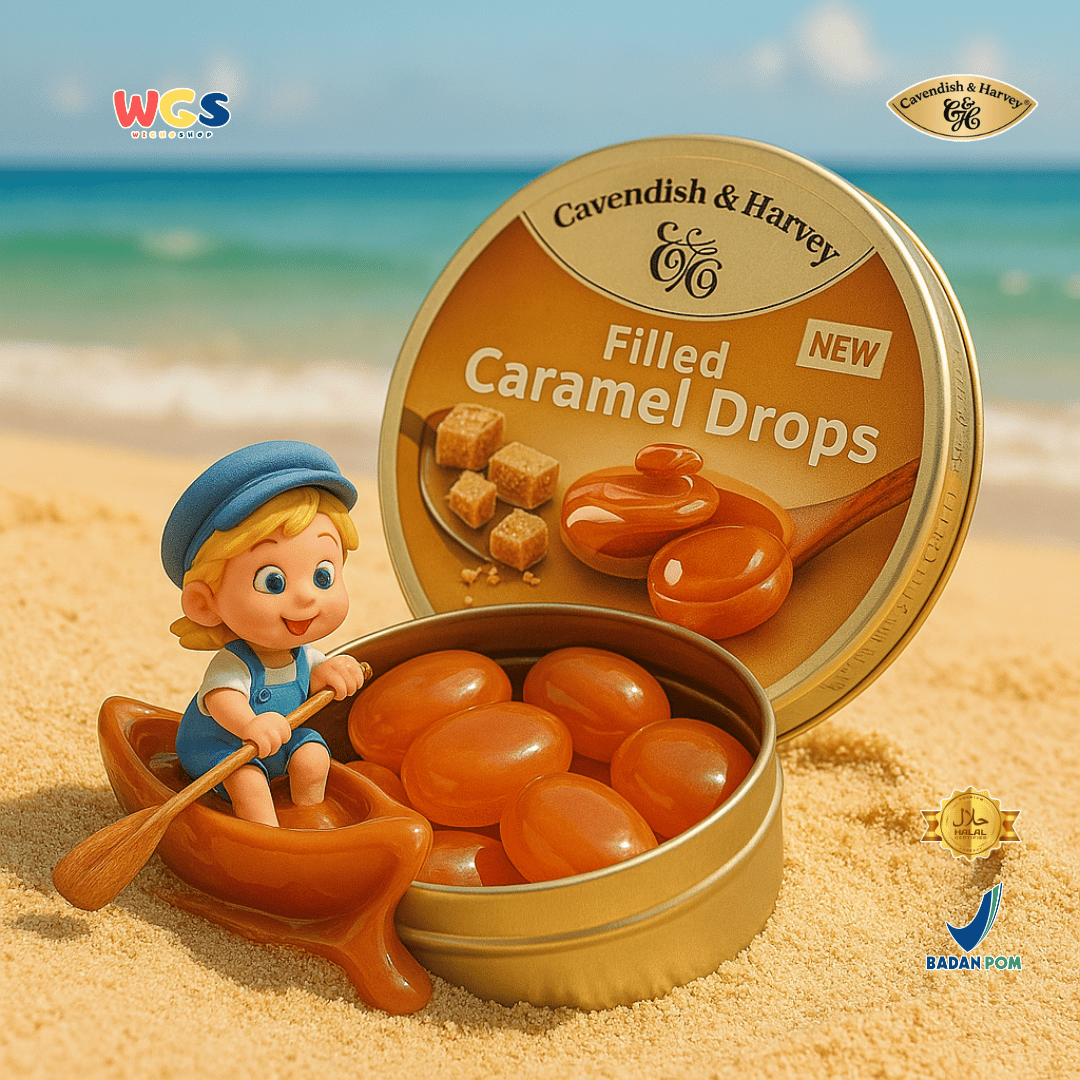 Cavendish & Harvey Filled Caramel Drops 130g - Delicious & Creamy Caramel-Filled Candy