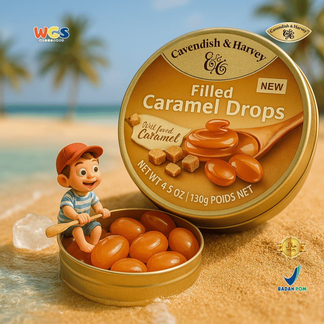 Cavendish & Harvey Filled Caramel Drops 130g - Delicious & Creamy Caramel-Filled Candy