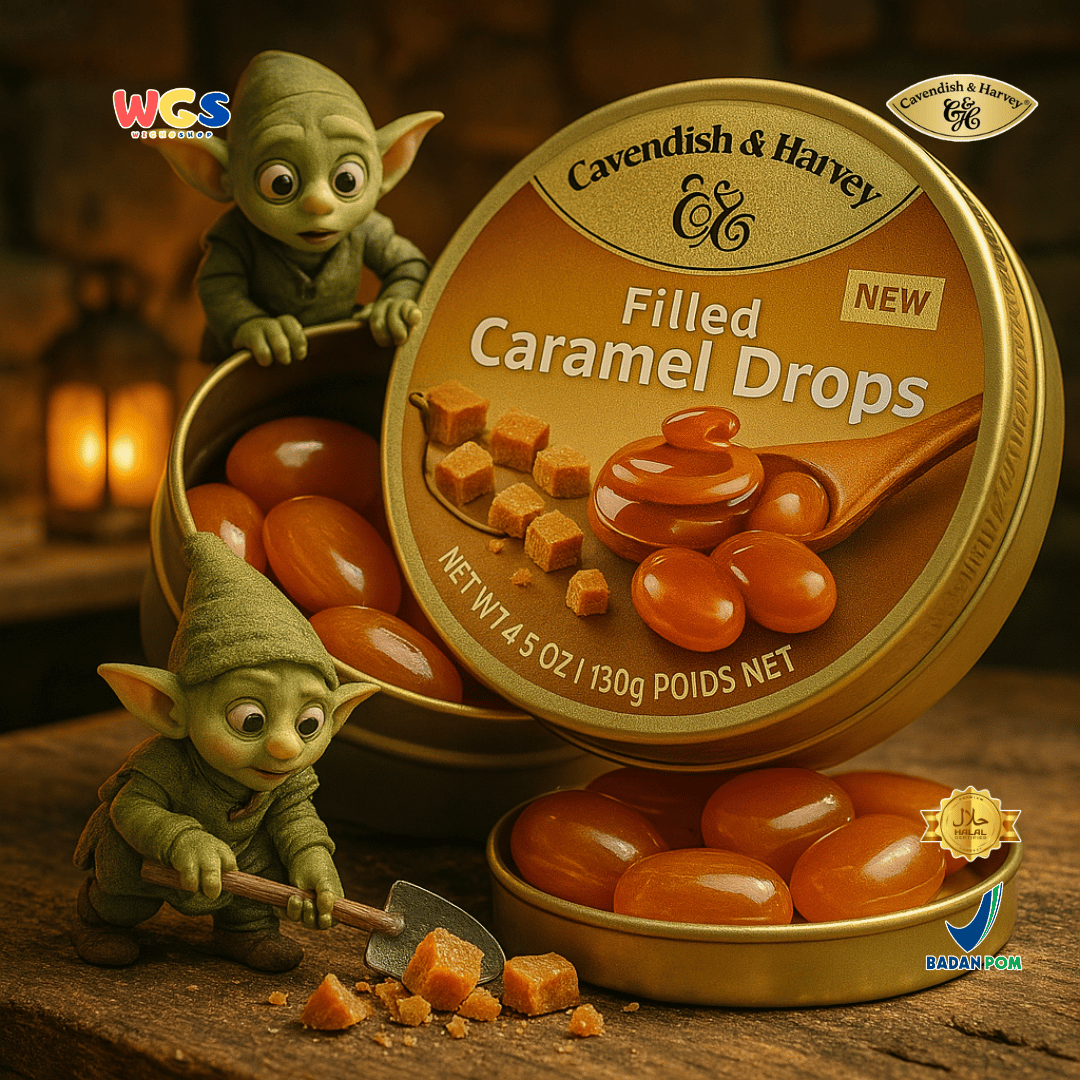 Cavendish & Harvey Filled Caramel Drops 130g - Delicious & Creamy Caramel-Filled Candy