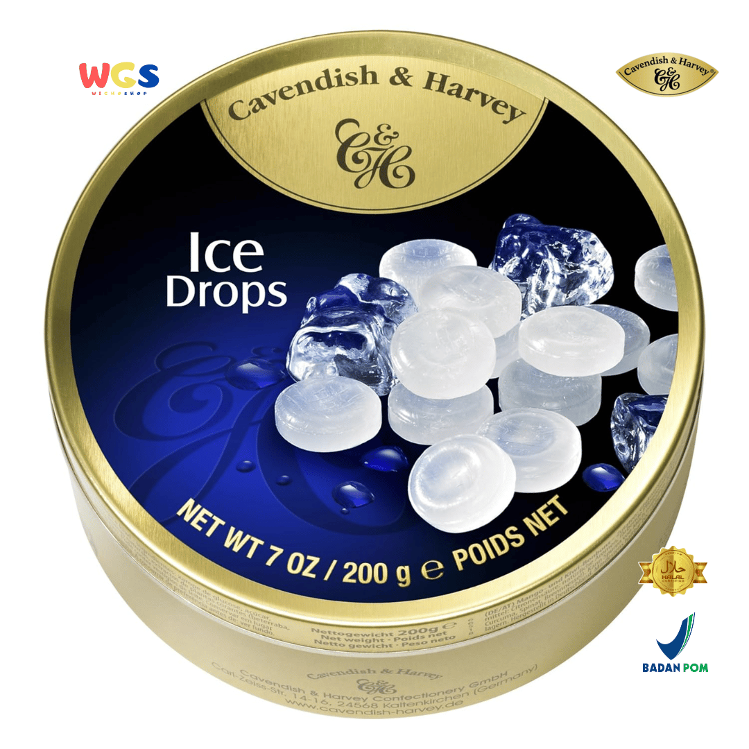 Cavendish & Harvey Ice Drops 200g - Refreshing, Cool Mint Candy with an Ice-Like Taste