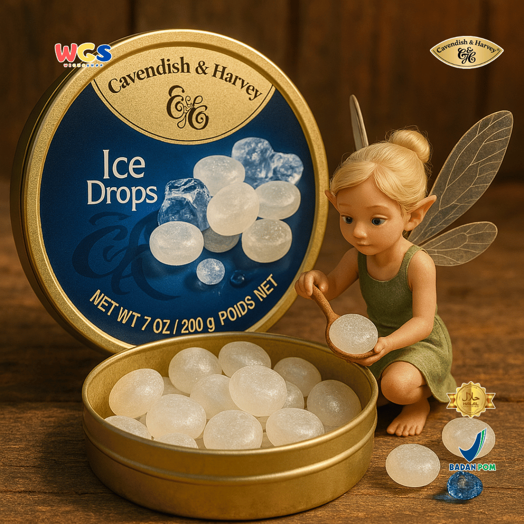Cavendish & Harvey Ice Drops 200g - Refreshing, Cool Mint Candy with an Ice-Like Taste