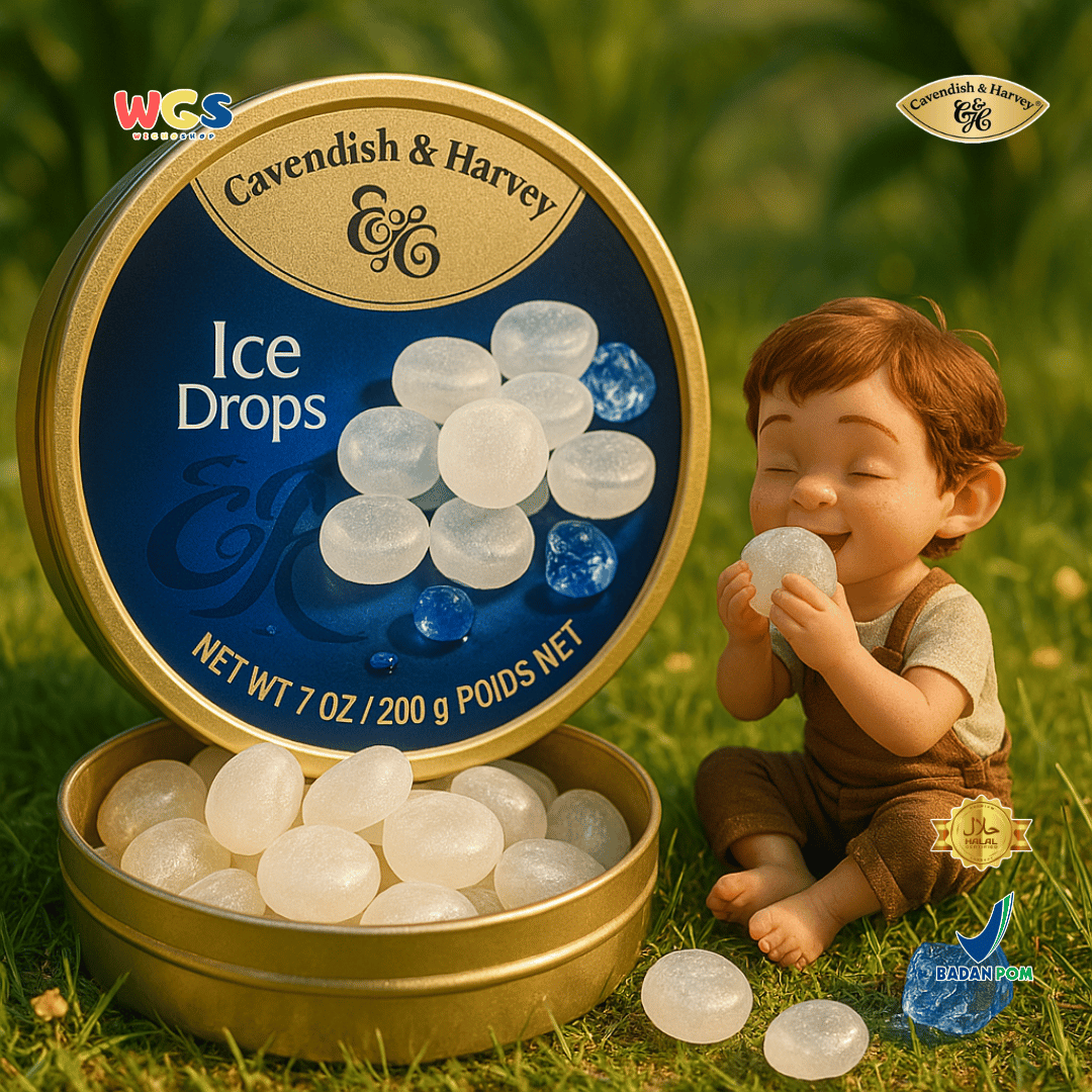 Cavendish & Harvey Ice Drops 200g - Refreshing, Cool Mint Candy with an Ice-Like Taste
