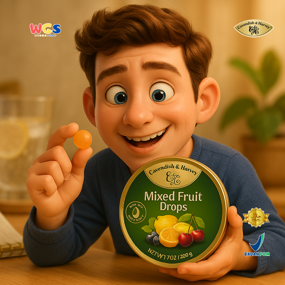 Cavendish & Harvey Mixed Fruit Drops 200g - Permen Buah Aneka Rasa Segar & Premium