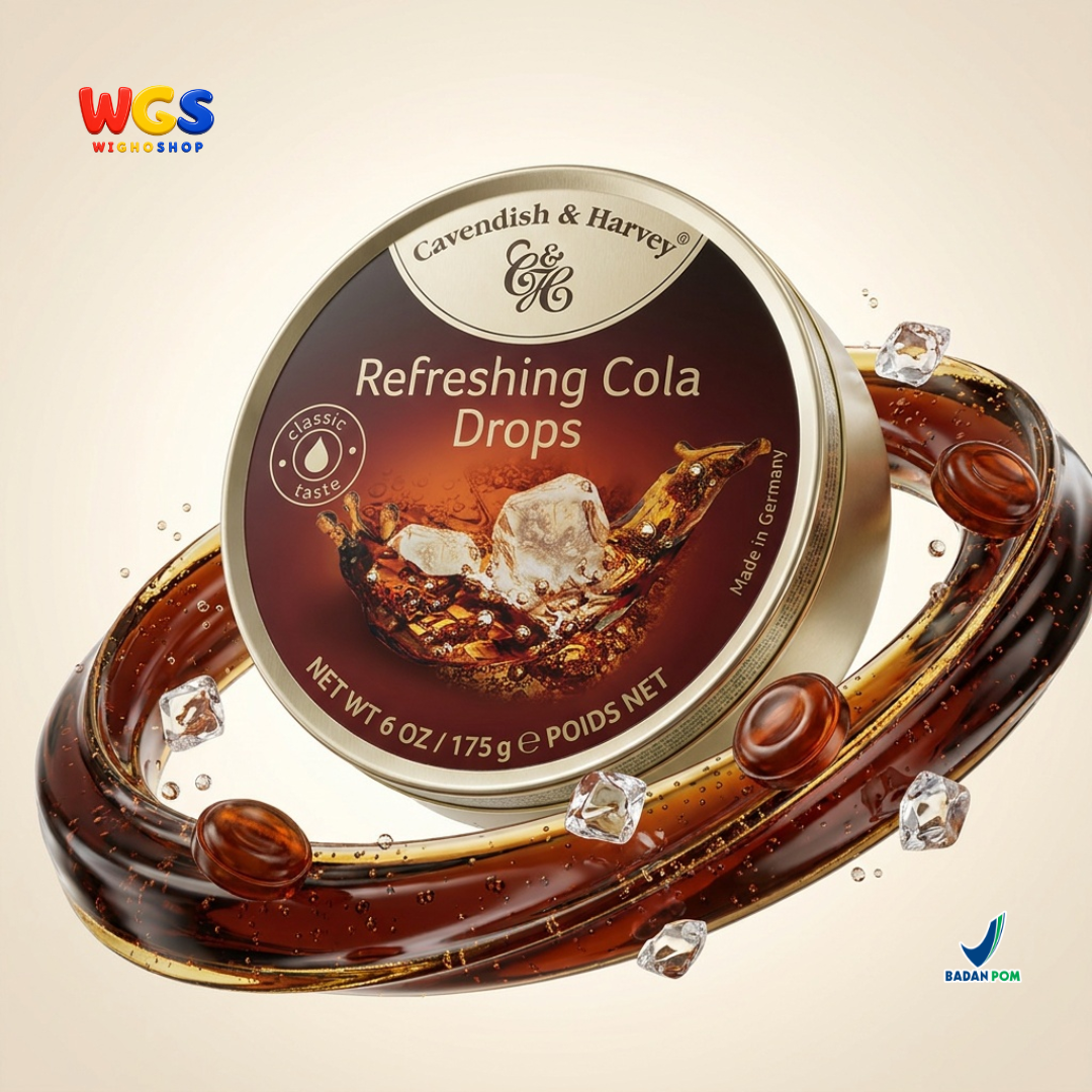 Cavendish & Harvey Refreshing Cola Drops 175g - Permen Keras Rasa Kola Klasik Kaleng Jerman Camilan Candy