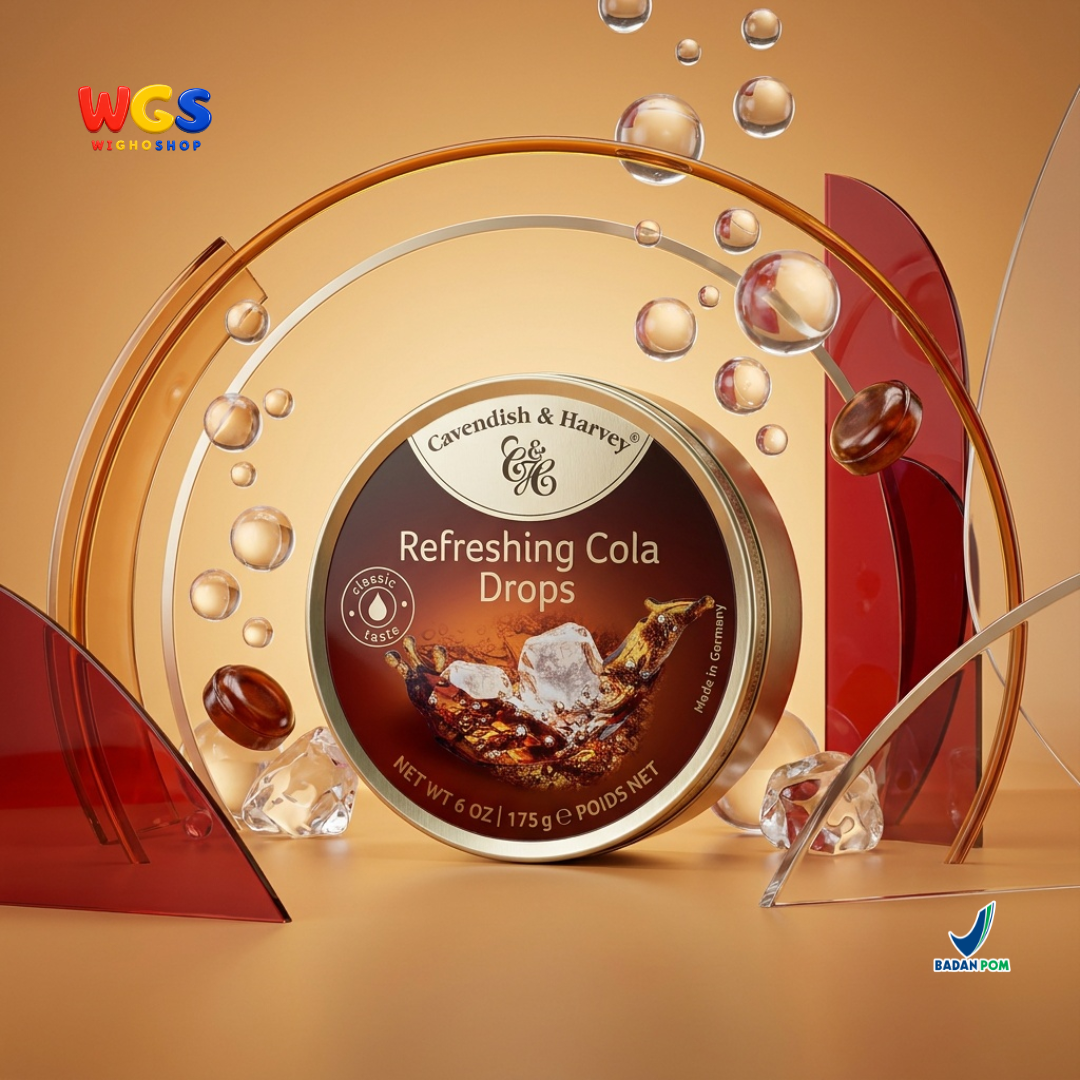 Cavendish & Harvey Refreshing Cola Drops 175g - Permen Keras Rasa Kola Klasik Kaleng Jerman Camilan Candy