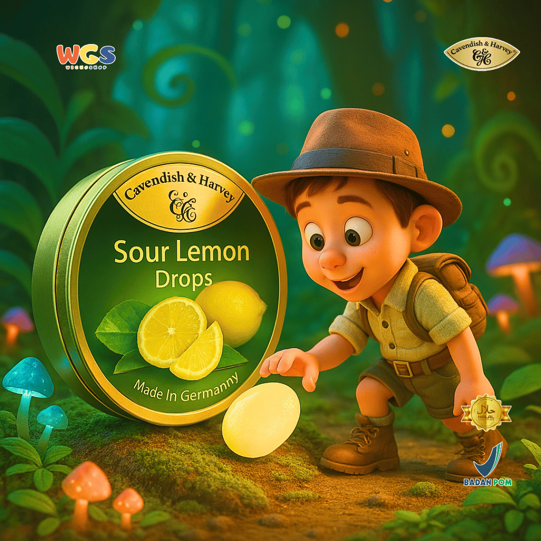Cavendish & Harvey Sour Lemon Drops 200g - Permen Lemon Asam Segar dari Jus Buah Asli