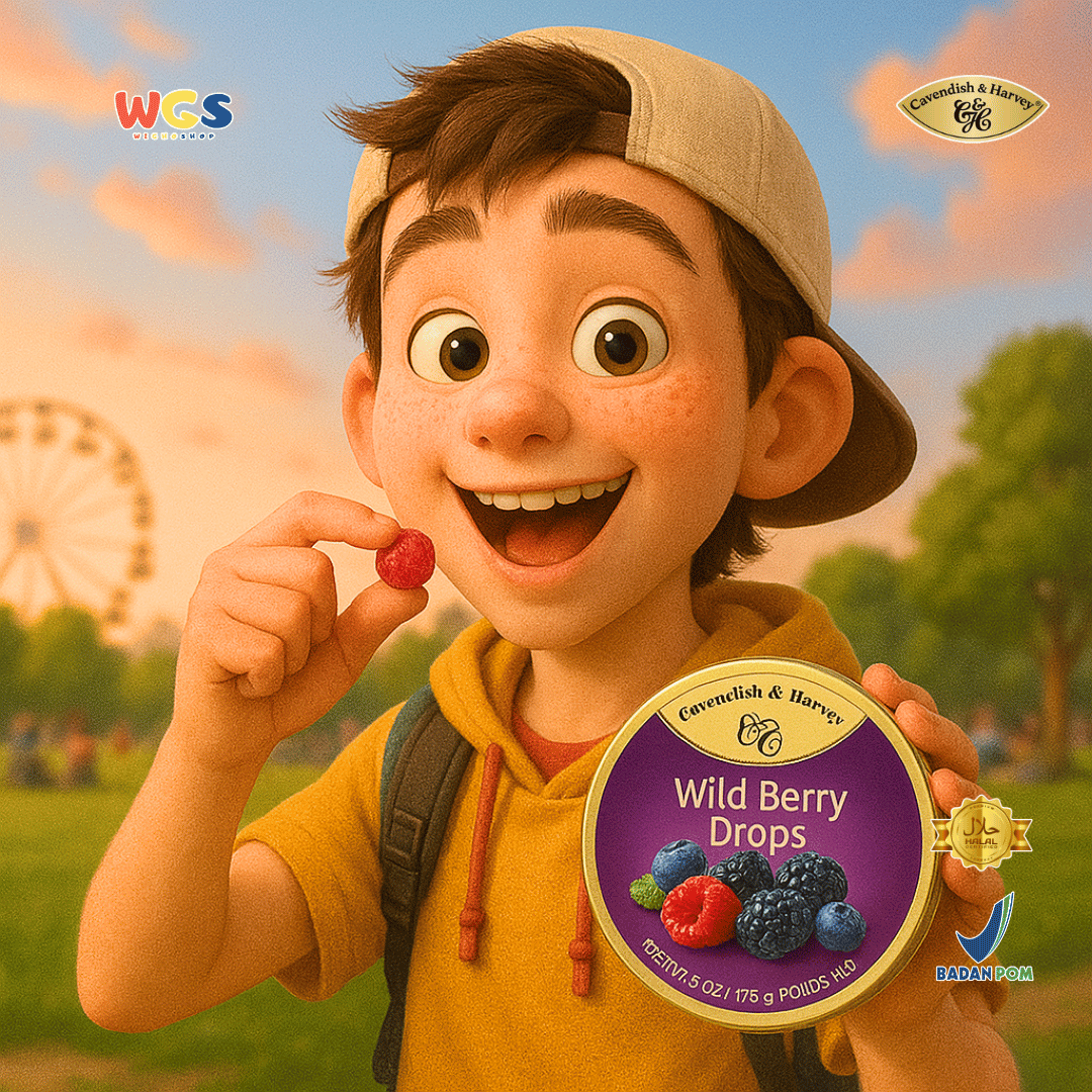 Cavendish & Harvey Wild Berry Drops 175g - Permen Buah Beri Asli, Manis Asam Menyegarkan