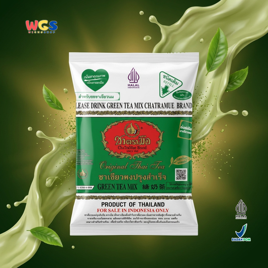 ChaTraMue Green Tea Mix Jasmine Flavor 200g - Bubuk Teh Hijau Thailand untuk Green Tea Milk Tea