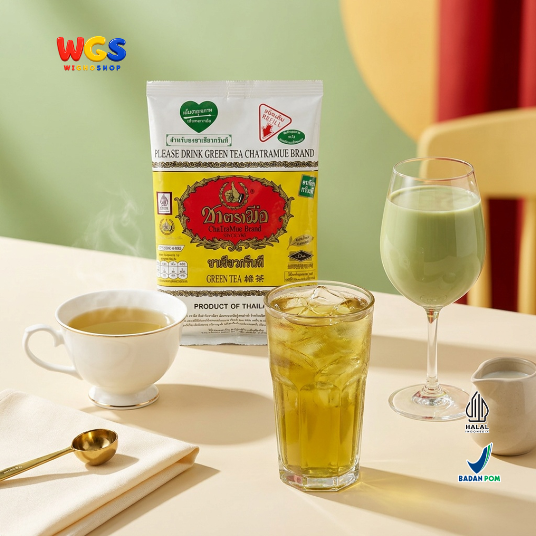 ChaTraMue Green Tea Powder 200g - Teh Hijau Bubuk Thailand untuk Milk Tea Es Teh Latte Minuman Kekinian