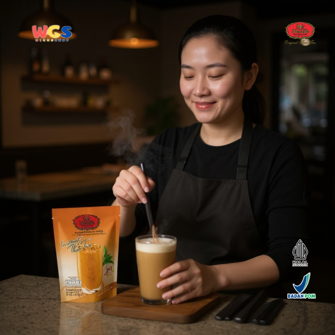 ChaTraMue Instant Thai Tea 3 in 1 (5 Sachet × 20g) 100g | Teh Susu Thailand Siap Seduh Panas & Dingin