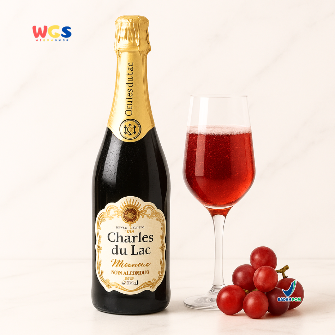 Charles du Lac Sparkling Red Grape 750ml – Minuman Anggur Merah Non Alkohol Elegan & Premium