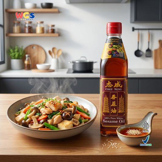 Pagoda Chee Seng Sesame Oil 100% Pure White Sesame Oil 375 ml