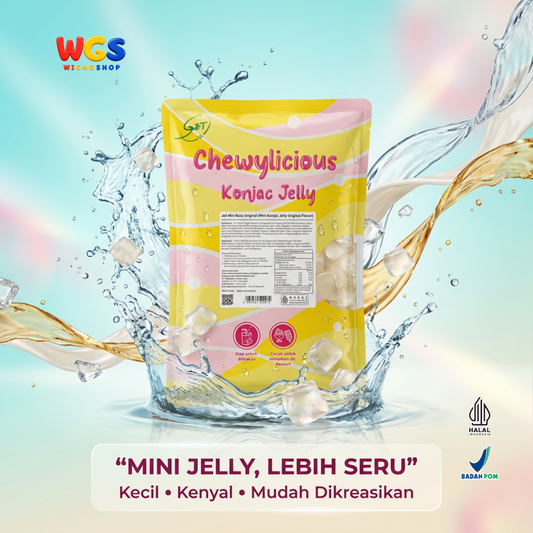 Chewylicious Mini Konjac Jelly Original 1kg - Jeli Konnyaku Mini Siap Makan Topping Boba Milk Tea Minuman Dessert