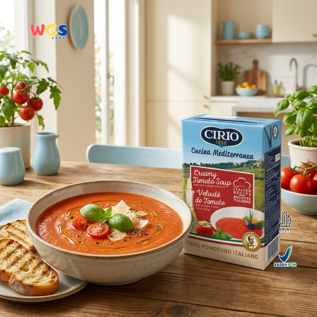 Cirio 1856 Creamy Tomato Soup 500g - Sup Tomat Italia Extra Virgin Olive Oil