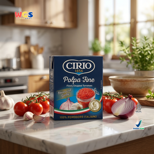 Cirio 1856 Polpa Fine Onion & Garlic 390g - Tomat Cincang Italia Bawang & Bawang Putih