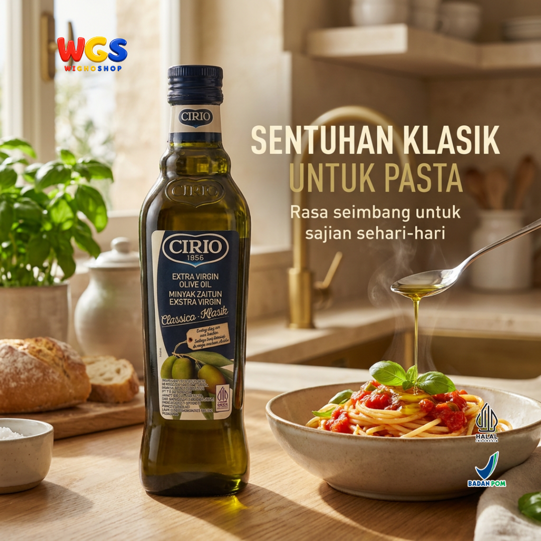 Cirio Extra Virgin Olive Oil Classico 500ml - Minyak Zaitun Extra Virgin 100% untuk Salad Dressing Pasta dan Memasak