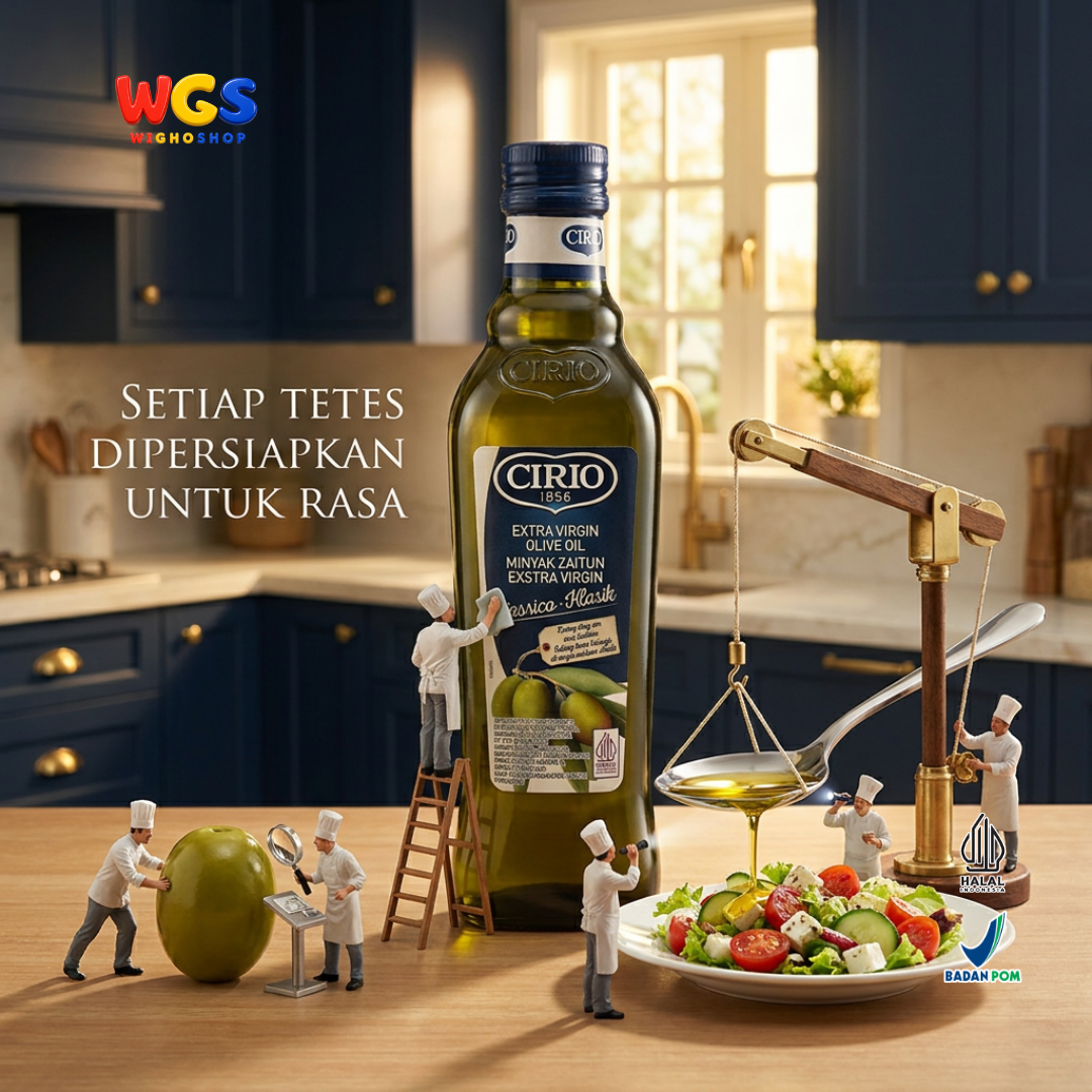 Cirio Extra Virgin Olive Oil Classico 500ml - Minyak Zaitun Extra Virgin 100% untuk Salad Dressing Pasta dan Memasak