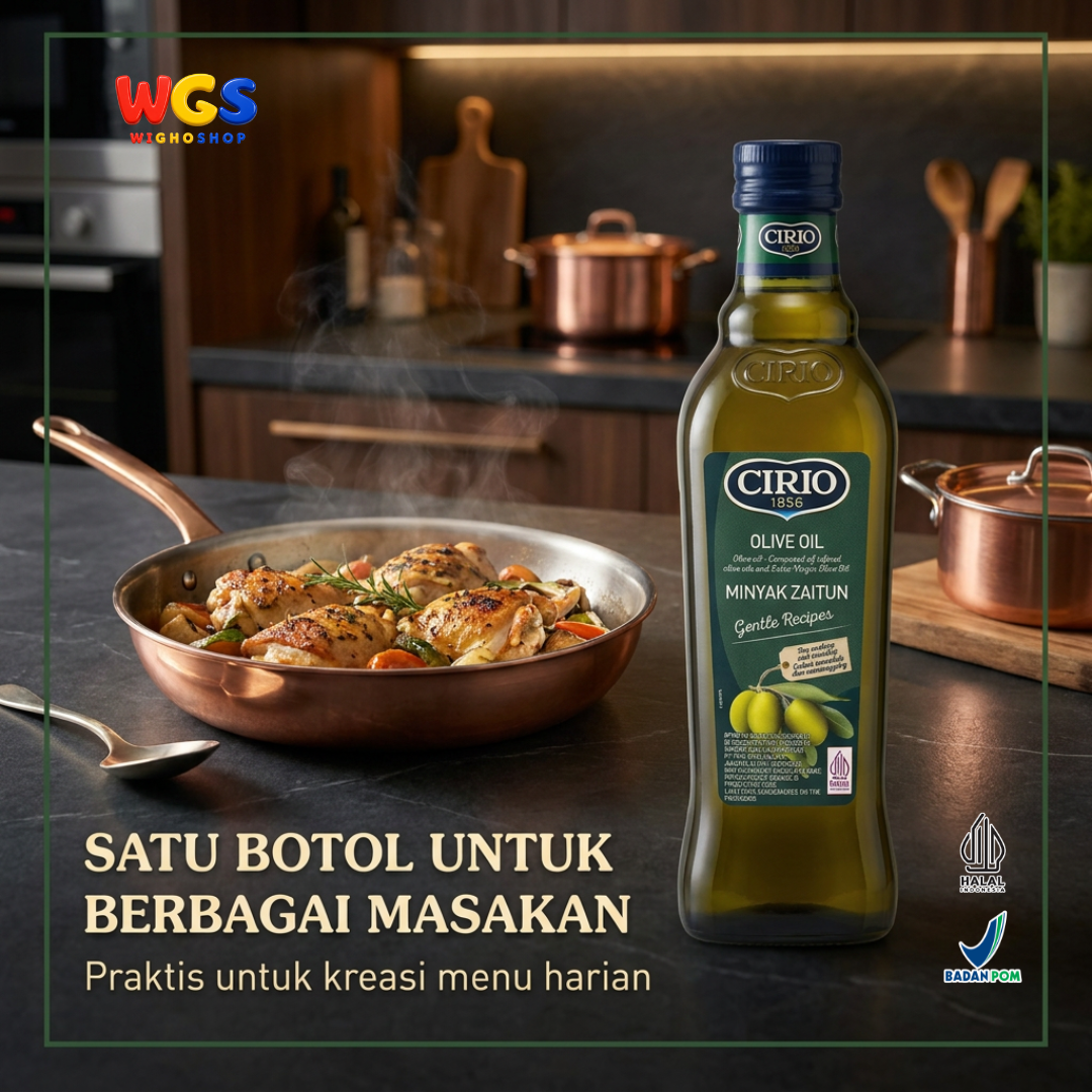 Cirio Olive Oil Gentle Recipes 500ml - Pure Olive Oil Minyak Zaitun untuk Memasak Menumis dan Memanggang