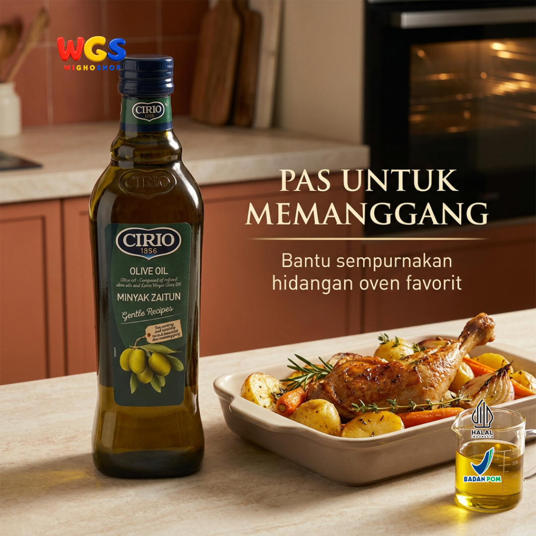 Cirio Olive Oil Gentle Recipes 500ml - Pure Olive Oil Minyak Zaitun untuk Memasak Menumis dan Memanggang