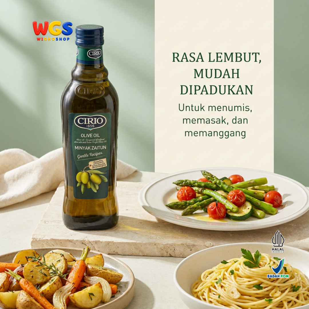 Cirio Olive Oil Gentle Recipes 500ml - Pure Olive Oil Minyak Zaitun untuk Memasak Menumis dan Memanggang