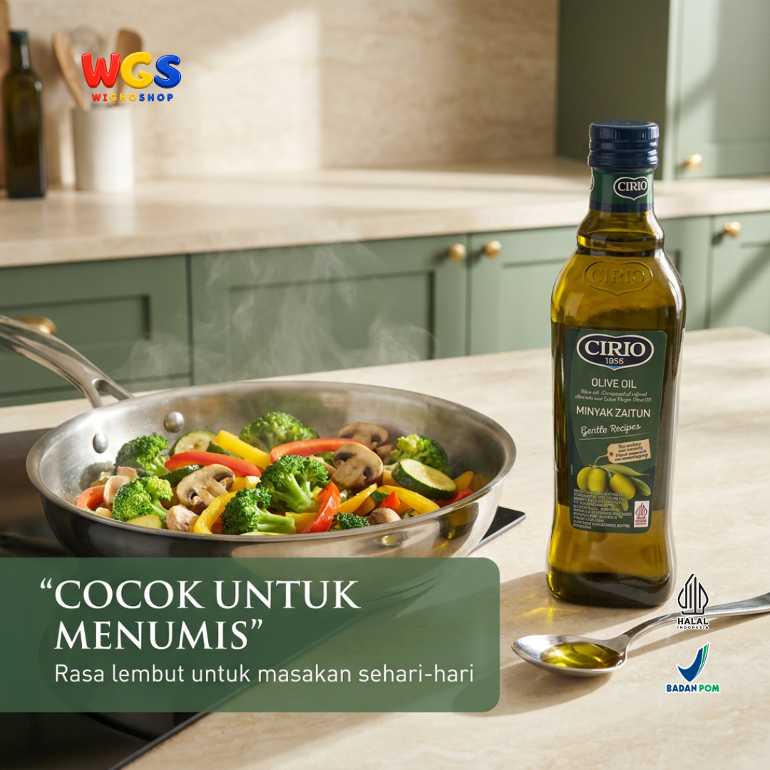 Cirio Olive Oil Gentle Recipes 500ml - Pure Olive Oil Minyak Zaitun untuk Memasak Menumis dan Memanggang