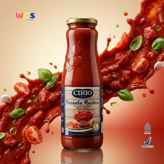 Cirio Passata Rustica Crushed Tomatoes 680g - Bubur Tomat Italia untuk Pasta & Pizza