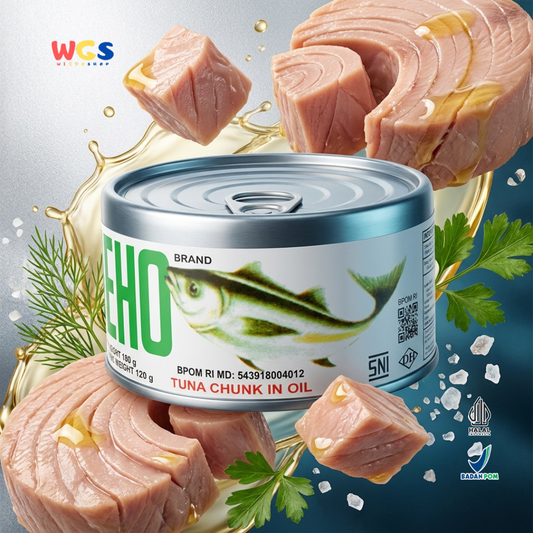 Deho Tuna Chunk in Oil 180g - Ikan Tuna Kaleng Dalam Minyak untuk Salad Pasta Sandwich
