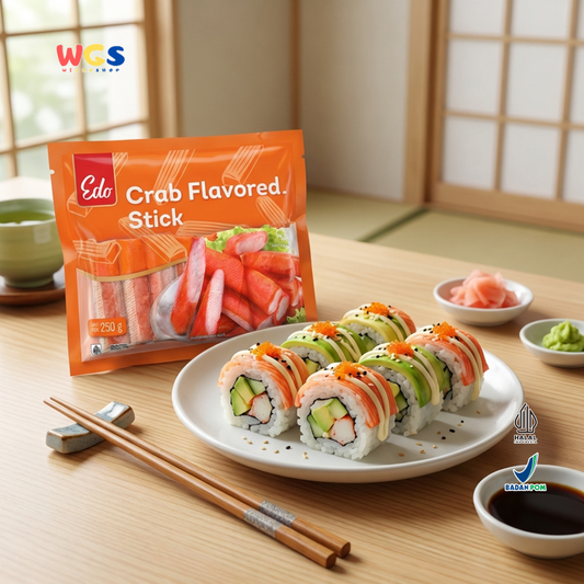 Edo Crab Flavored Stick Frozen Food 250g - Halal