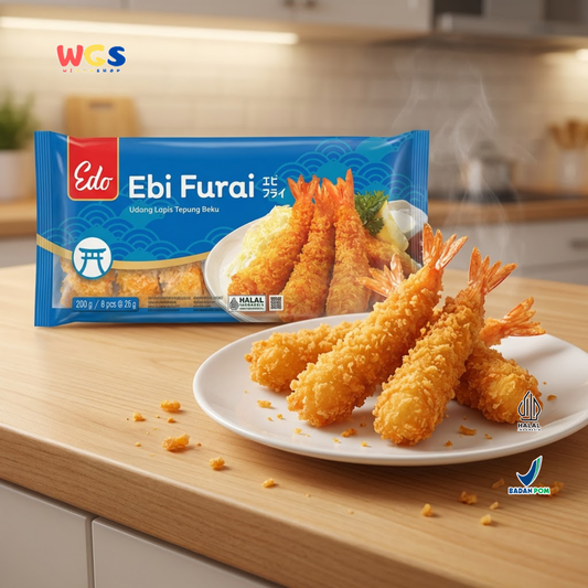 Edo Ebi Furai Tempura Shrimp Processed Frozen Food 8 pcs x 25g - Halal