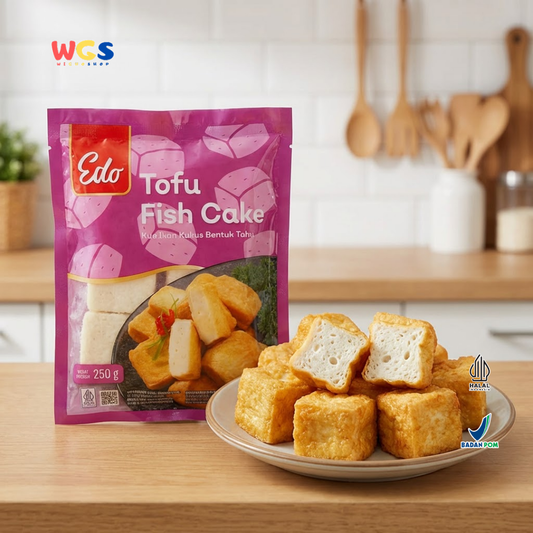 Edo Tofu Fish Cake Fish Tofu Fish Ball Frozen Food 250g - Halal