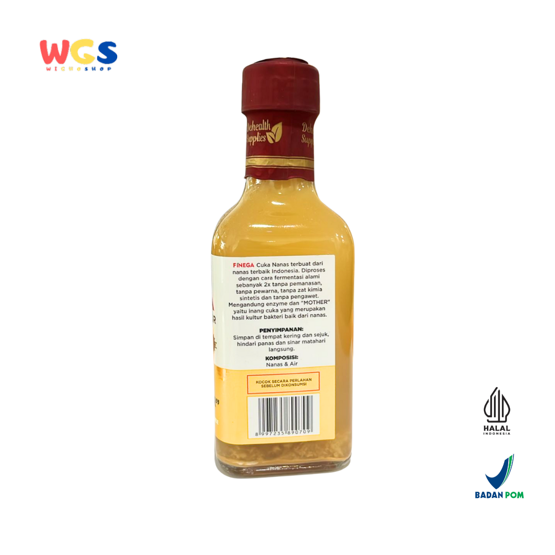 FINEGA Pineapple Vinegar with Mother 250ml (Cuka Nanas Alami Fermentasi Tanpa Pengawet)