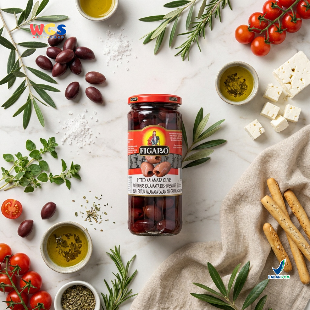 Figaro Pitted Kalamata Olives 450g - Kalamata Olives