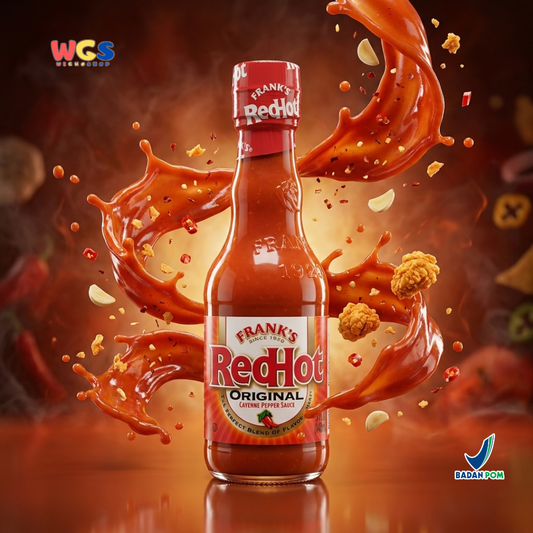 Frank's RedHot Original Cayenne Pepper Sauce 148ml - Saus Pedas Amerika Hot Sauce Ayam Pizza Burger Dapur