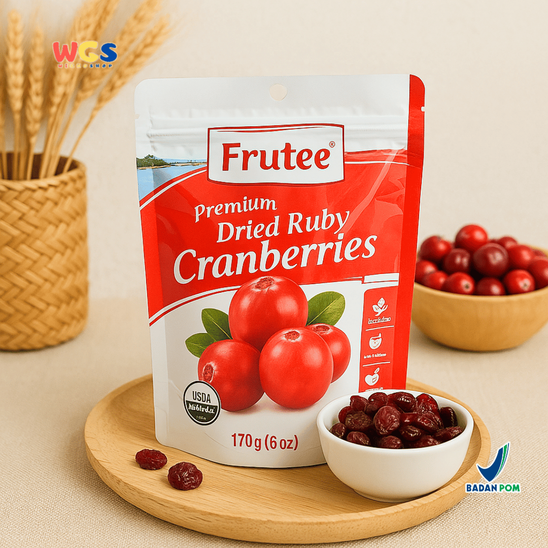 Frutee Dried Ruby Cranberries 170g – Cranberry Kering Premium Siap Santap dari USA