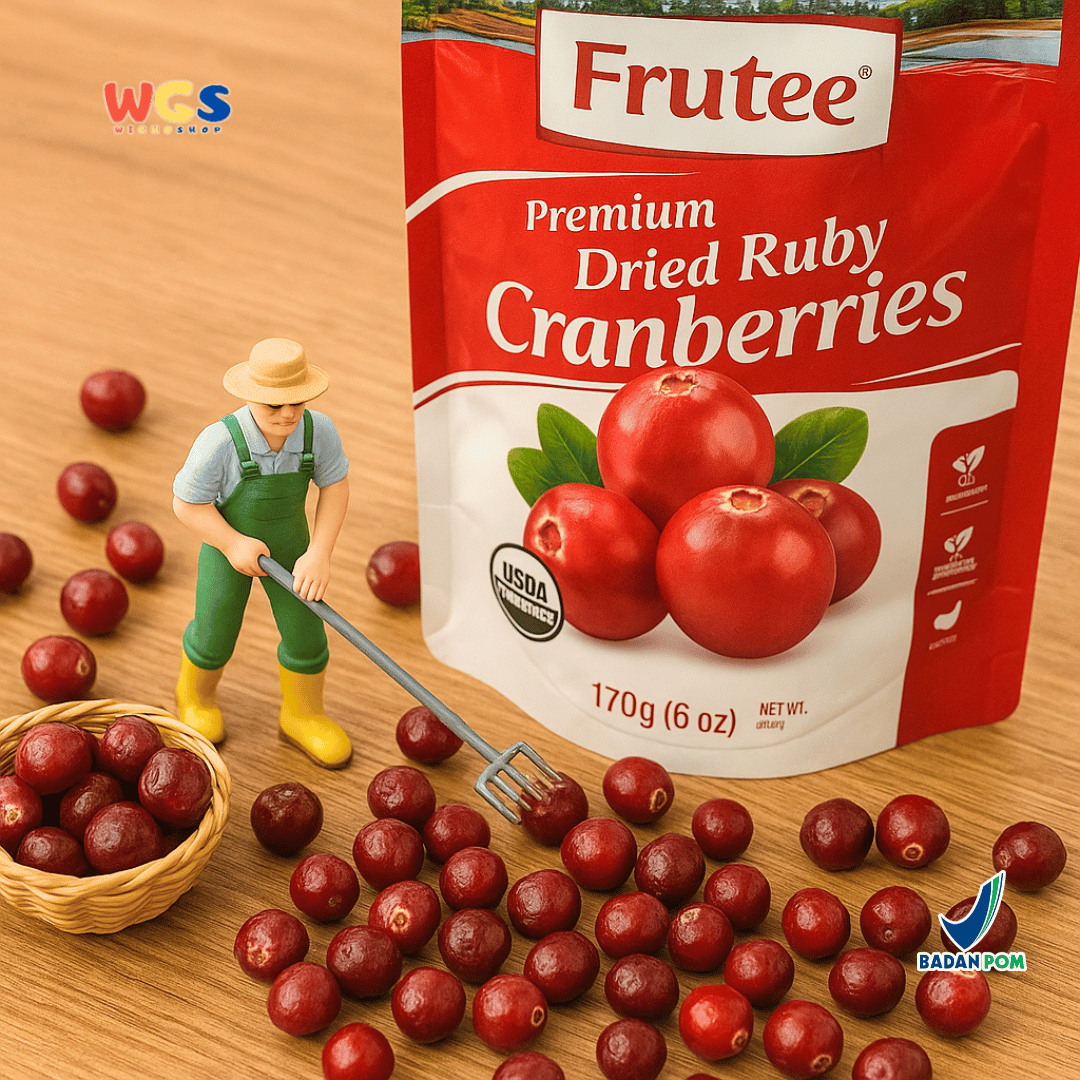 Frutee Dried Ruby Cranberries 170g – Cranberry Kering Premium Siap Santap dari USA