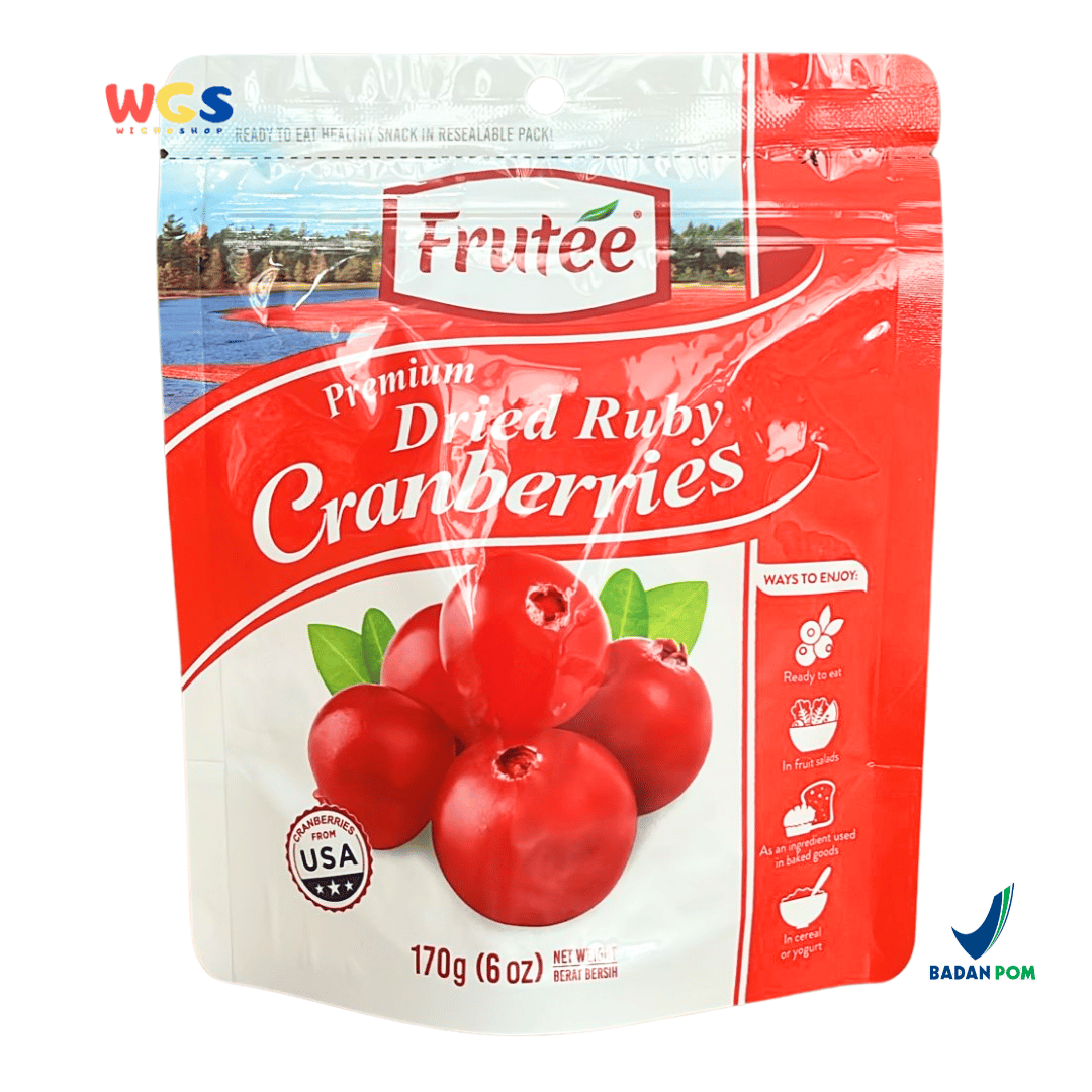 Frutee Dried Ruby Cranberries 170g – Cranberry Kering Premium Siap Santap dari USA