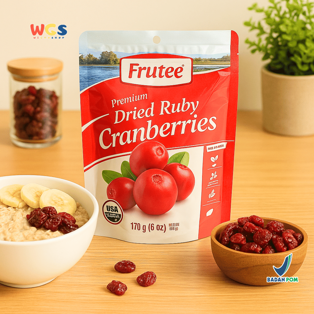 Frutee Dried Ruby Cranberries 170g – Cranberry Kering Premium Siap Santap dari USA