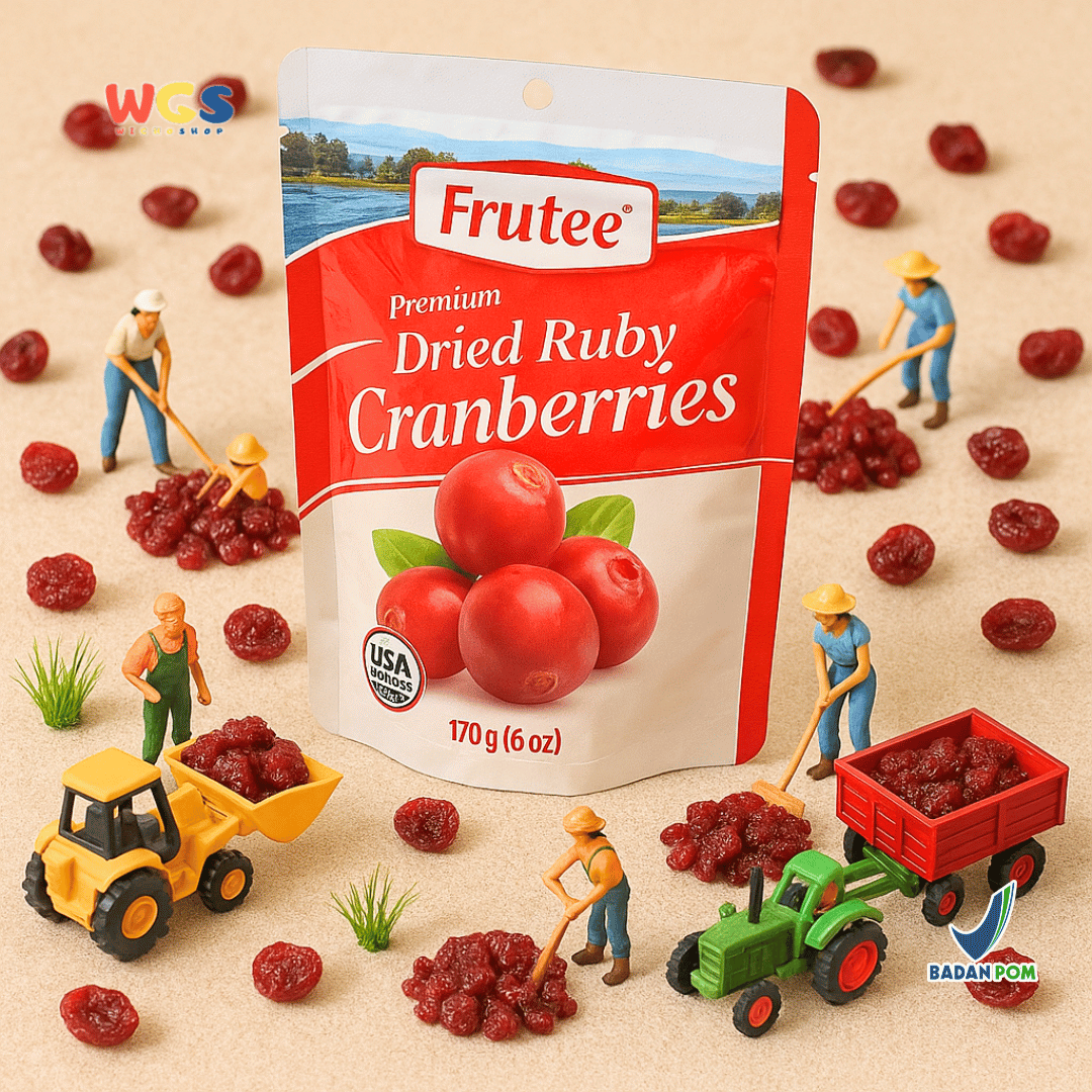Frutee Dried Ruby Cranberries 170g – Cranberry Kering Premium Siap Santap dari USA