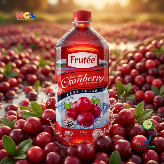Frutee Premium Cranberry Juice Cocktail Less Sugar 975ml – Fresh Cranberry Juice Low Sugar